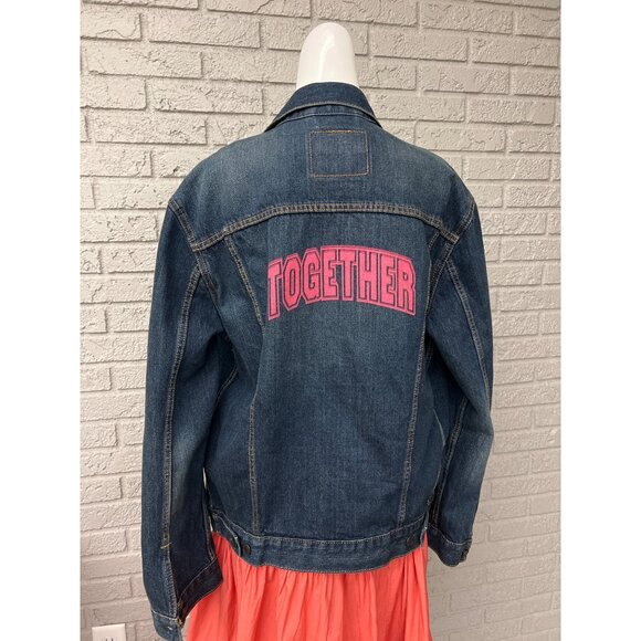 Levi Women Long Sleeve 90'S Denim Trucker Jacket Size L - Picture 3 of 11